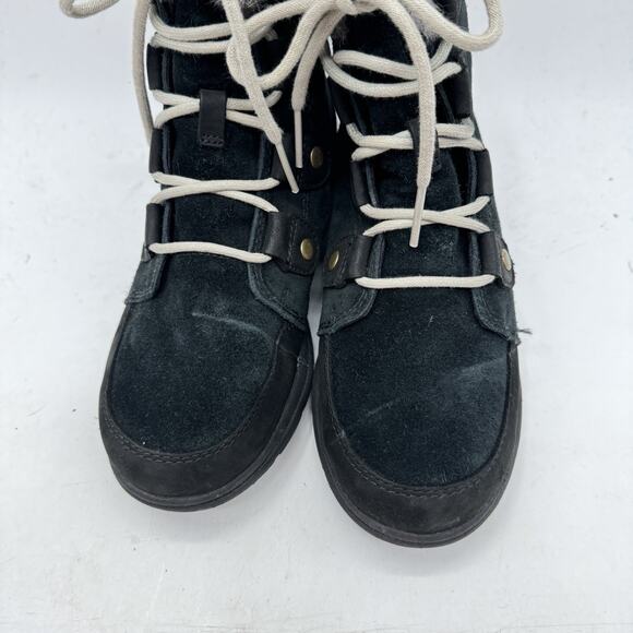 Sorel Explorer Joan Faux Fur Suede Lined Winter Boots Sz 7 Black NL3039 - Picture 3 of 10